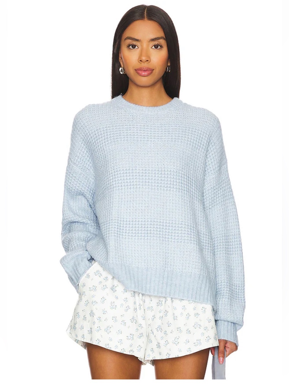 Sanctuary Light Blue Knit Crewneck Sweater